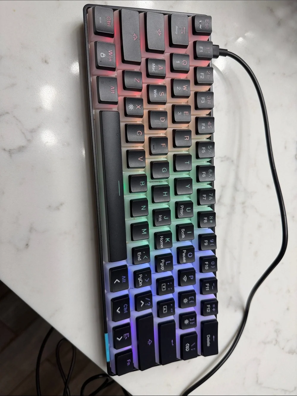 Backlit Compact Mechanical Keyboard - Black